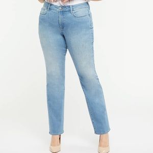 NYDJ Straight‎ Leg Jeans w/ Jeweled Pockets Size 24W